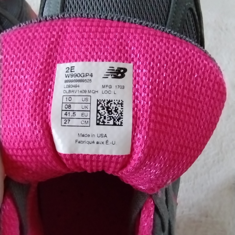 New Balance 990 V4 Women's Gray & Pink  NEW - Picture 6 of 8